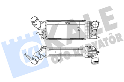 TURBO RADYATÖRÜ (INTERCOOLER) AL/PL/BRZ CITROEN C5 III 1.6-2.0 HDI 08=>, PEUGEOT 407 1.6-2.0 04-10 (300X147X76) 