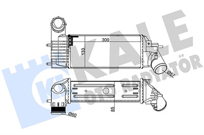 TURBO RADYATÖRÜ (INTERCOOLER) AL/PL/BRZ CITROEN C5 I 2.0 HDI 01-04, 2.2 HDI 01-04, PEUGEOT 406 2.0 HDI 99-04, 607 2.0 HDI 00-11, 2.2 HDI 00-06 (298X133.4X85) 