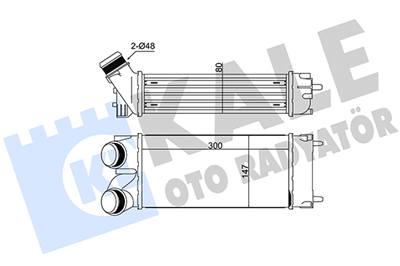TURBO RADYATÖRÜ (INTERCOOLER) AL/PL/BRZ CITROEN BERLINGO III, C4, C4 PICASSO, PEUGEOT PARTNER TEPE 2004=>, 308, 3008, 5008 2007=> 1.6 HDI 