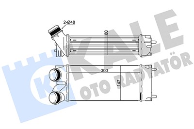 TURBO RADYATÖRÜ (INTERCOOLER) AL/PL/BRZ CITROEN BERLINGO III, C4, C4 PICASSO, PEUGEOT PARTNER TEPE 2004=>, 308, 3008, 5008 2007=> 1.6 HDI 