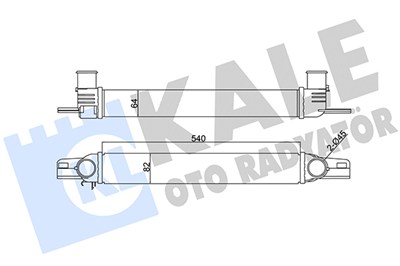 TURBO RADYATÖRÜ (INTERCOOLER) AL/PL/BRZ FIAT FIORINO 1.3 D MJET 07=>, PEUGEOT BIPPER 1.4 HDI 08=>, CITROEN NEMO 1.4 HDI 08=> 