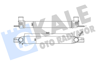 TURBO RADYATÖRÜ (INTERCOOLER) AL/PL/BRZ FIAT FIORINO 1.3 D MJET 07=>, PEUGEOT BIPPER 1.4 HDI 08=>, CITROEN NEMO 1.4 HDI 08=> 