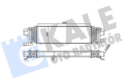 TURBO RADYATÖRÜ (INTERCOOLER) AL/PL/BRZ FORD FUSION 1.6 TDCI 04-12 (450x142x50) 