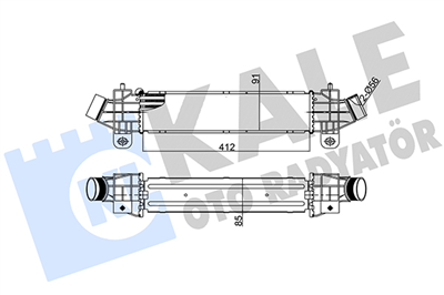 TURBO RADYATÖRÜ (INTERCOOLER) AL/PL/BRZ FORD MONDEO III 2.0 TDCI 01-07 (412x90.7x85) 