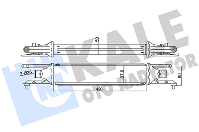 TURBO RADYATÖRÜ (INTERCOOLER) AL/PL/BRZ GRANDE PUNTO 05=>, MITO 08=>, 1.3 MTJ 