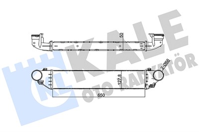 TURBO RADYATÖRÜ (INTERCOOLER) AL/PL/BRZ MERRCEDES-BENZ C SERİSİ W203 00-07 (650x127x50) 