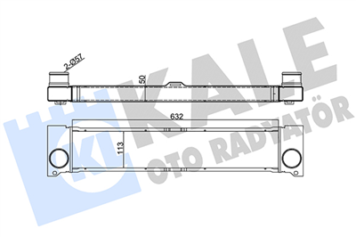TURBO RADYATÖRÜ (INTERCOOLER) AL/PL/BRZ MERCEDES-BENZ VIANO W639 03=>, VITO W639 03=> (635x113x50) 