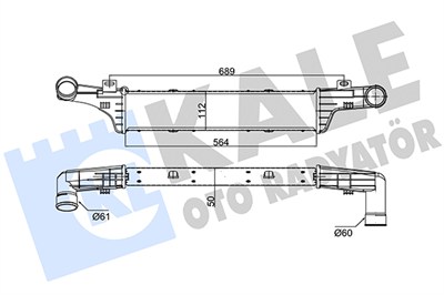 TURBO RADYATÖRÜ (INTERCOOLER) AL/PL/BRZ MERCEDES-BENZ E SERİSİ W210 96-02 (560x113x50) 