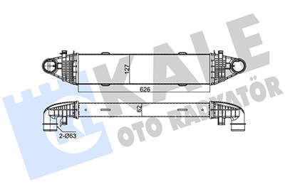 TURBO RADYATÖRÜ (INTERCOOLER) AL/PL/BRZ MERCEDES-BENZ C SERİSİ W204 07-14 (626x142x62) 
