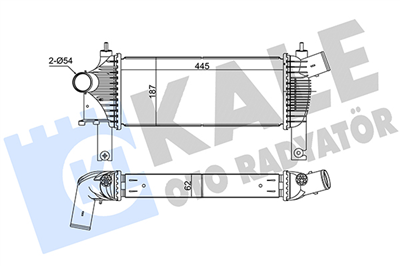 TURBO RADYATÖRÜ (INTERCOOLER) AL/PL/BRZ NISSAN NP300 NAVARA 2.5 DCI 4WD 06=>, PATHFINDER III 2.5 DCI 4WD 05=>, 2.5 DCI 05=> 