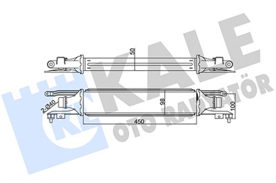 TURBO RADYATÖRÜ (INTERCOOLER) AL/PL/BRZ OPEL CORSA D 1.3 CDTI 06-14 450x97x52MM 