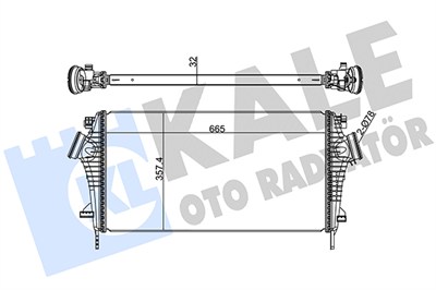 TURBO RADYATÖRÜ (INTERCOOLER) AL/PL/BRZ OPEL INSIGNIA 1.6-2.0 TURBO 08-17, 2.0 CDTI 08-17, 2.8 V8 TURBO 4X4 08-17, CHEVROLET MALIBU 2.0 D 12=> (665x361.7x32) 