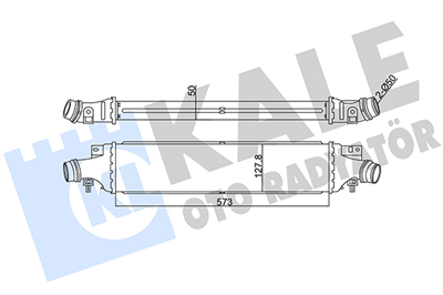 TURBO RADYATÖRÜ (INTERCOOLER) AL/PL/BRZ OPEL CORSA D 1.6 TURBO 06-14, 1.7 CDTI 06-11 (572x127x50) 