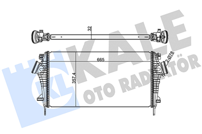 TURBO RADYATÖRÜ (INTERCOOLER) AL/PL/BRZ OPEL INSIGNIA 1.6-2.0 TURBO 08-17, 2.0 CDTI 08-17, 2.8 V8 TURBO 4X4 08-17, CHEVROLET MALIBU 2.0 D 12=> (665x361.7x32) 