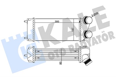 TURBO RADYATÖRÜ (INTERCOOLER) AL/PL/BRZ PEUGEOT 307 1.6 HDI 04-09, CITROEN C4 I 1.6 HDI 04-11 (300X147X85) 