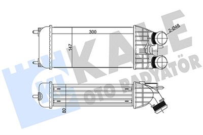 TURBO RADYATÖRÜ (INTERCOOLER) AL/PL/BRZ PEUGEOT 301 1.6 HDI 12=>, 207 