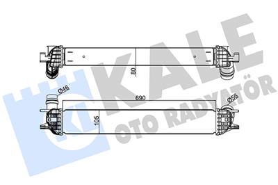 TURBO RADYATÖRÜ (INTERCOOLER) AL/PL/BRZ RENAULT LAGUNA III , LATITUDE 1.5-2.0 DCI 07=> 