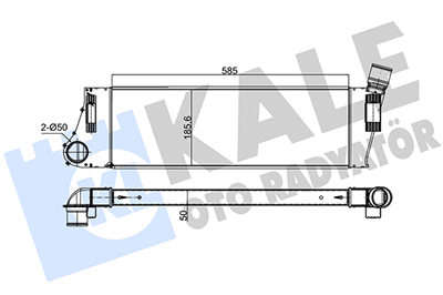 TURBO RADYATÖRÜ (INTERCOOLER) AL/PL/BRZ RENAULT MEGANE II 1.5 DCI 02-08, 1.9 DCI 02-08 586x187x40MM 