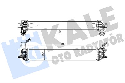 TURBO RADYATÖRÜ (INTERCOOLER) AL/PL/BRZ RENAULT LAGUNA III , LATITUDE 1.5-2.0 DCI 07=> 