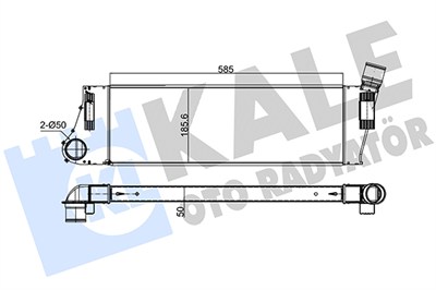 TURBO RADYATÖRÜ (INTERCOOLER) AL/PL/BRZ RENAULT MEGANE II 1.5 DCI 02-08, 1.9 DCI 02-08 586x187x40MM 