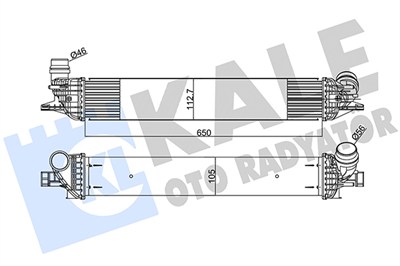 TURBO RADYATÖRÜ (INTERCOOLER) AL/PL/BRZ RENAULT LAGUNA III 2.0 DCI 07-15 (652x112x108) 