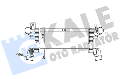 TURBO RADYATÖRÜ (INTERCOOLER) AL/PL/BRZ VOLKSWAGEN MULTIVAN V 2.0 TSI 11-15, 2.0 BITDI 09-15, TRANSPORTER V 2.0 TSI 11-15, 2.0 BITDI 09-15 (717x217x50) 