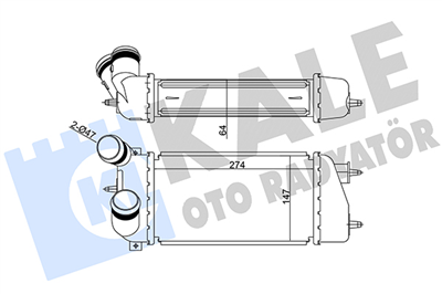 TURBO RADYATÖRÜ (INTERCOOLER) CITROEN C3 1.4 HDI 16V 02=> 