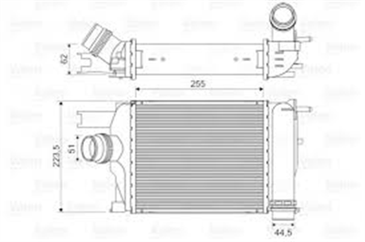 TURBO RADYATÖRÜ INTERCOOLER CLIO IV 12> CAPTUR 13> LOGAN II 12> SANDERO II 12> SYMBOL III 13> 0.9TCe 1.2TCe 1.5dCi