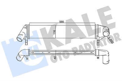 TURBO RADYATÖRÜ (INTERCOOLER) DACIA DUSTER, LOGAN MCV, SANDERO 09=> K9K 