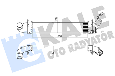 TURBO RADYATÖRÜ (INTERCOOLER) DACIA LOGAN MCV 04=>, SANDERO 1.5 DCI K9K 08=> 