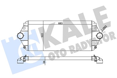 TURBO RADYATÖRÜ (INTERCOOLER) EXPERT, JUMPY, SCUDO 2,0 HDI, 1,9TD 96-99, EVASION-P806 2,0 HDI 