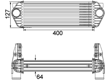 TURBO RADYATÖRÜ (INTERCOOLER) FORD TRANSIT CONNECT 1.8 TDCI 02-13 