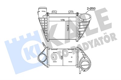 TURBO RADYATÖRÜ (INTERCOOLER) VOLKSWAGEN GOLF III, GOLF IV, VENTO 1.9 TDI 93-97 