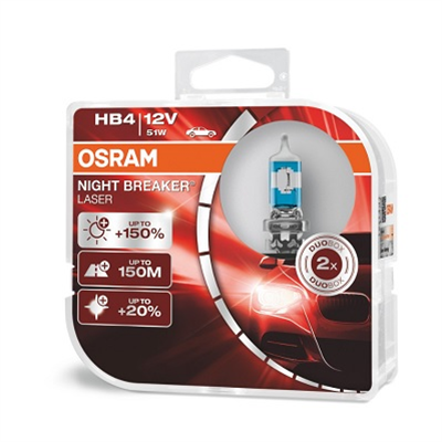 (x) AMPUL 12V HB4 51W NIGHT BREAKER LASER % 150 GÜÇLÜ % 20 BEYAZ IŞIK