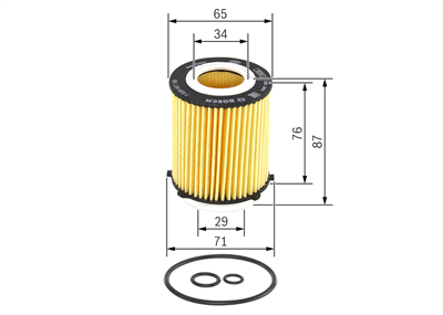 YAĞ FİLTRESİ MERCEDES-BENZ A SERİSİ A 180-200-220-250 12-18, B 180-200-220-250 12-18, C 180 14=>, C 200 13-18 