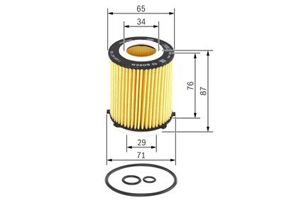 YAĞ FİLTRESİ MERCEDES-BENZ A SERİSİ A 180-200-220-250 12-18, B 180-200-220-250 12-18, C 180 14=>, C 200 13-18 
