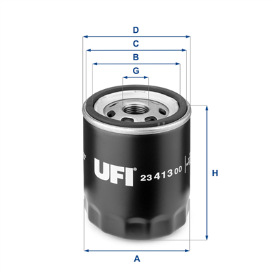 YAĞ FİLTRESİ VİDALI FORD FIESTA IV 1.4 01-08, FOCUS 1.6 03-07, FOCUS II 1.6/1.8 04-12, MONDEO III 1.8/2.0 00-07, TRANSIT 1.0 14 => 