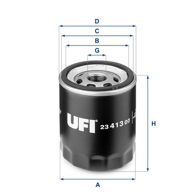 YAĞ FİLTRESİ VİDALI FORD FIESTA IV 1.4 01-08, FOCUS 1.6 03-07, FOCUS II 1.6/1.8 04-12, MONDEO III 1.8/2.0 00-07, TRANSIT 1.0 14 => 