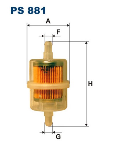 YAKIT FİLTRESİ ASUSTIN AMBASSADOR 1.7-2.0 82-84, CITROEN AMI 8 69-77, FIAT RITMO 1.0 78-82, 1.1 82-87, 1.3 78-85, HONDA ACCORD I 1.6 L/EX 78-83, LADA OKA 0.8 88-08, MAZDA 323 I 1.0-1.3 77-80, 1.4 78-80 