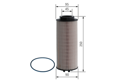 YAKIT FİLTRESİ DİZEL DAF XF 05=>, CF 75 01-13, CF 85 05-13 