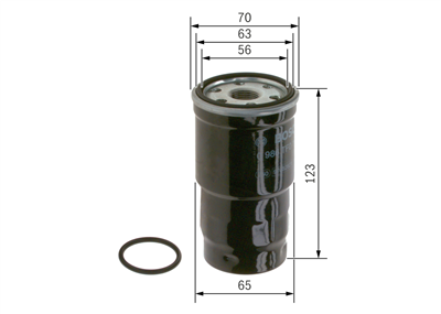 YAKIT FİLTRESİ DİZEL TOYOTA COROLLA E12 1.4 D 04-07, 2.0 D-4D 02-06, YARIS 1.4 D-4D 05-12 