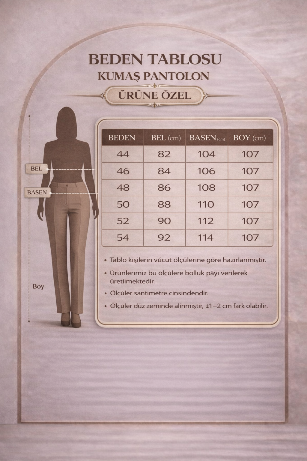 Beli Lastikli Büyük Beden Gabardin Geniş Paça Pantolon Siyah