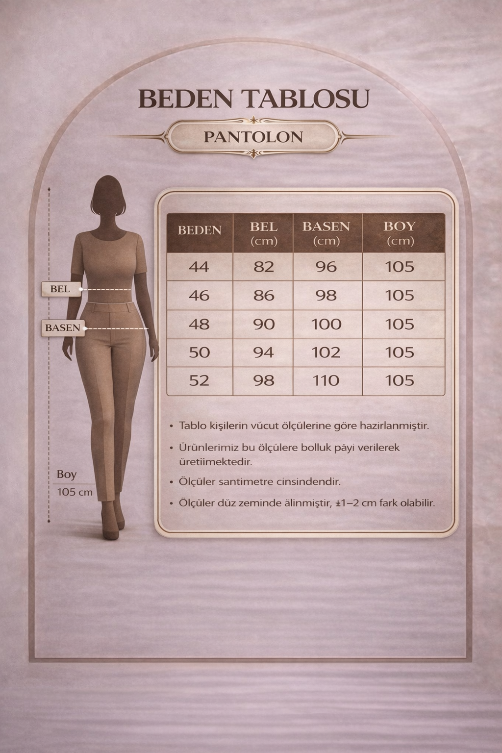 Büyük Beden Bilek Paça Pantolon LACİVERT