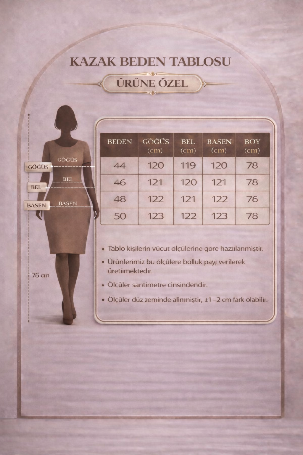Büyük Beden Yanları Taşlı Simli Triko Takım Kahverengi