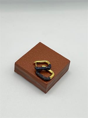 Lacivert Taşlı Küpe 1.2cm 