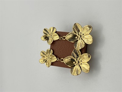Sallantılı Çiçek Çelik Küpe 6cm