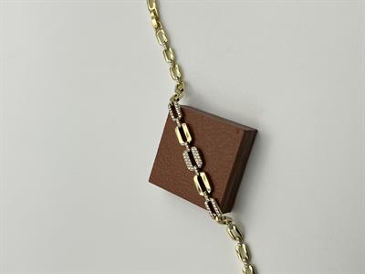 Xuping 14K Gold Kuyumcu Model Taşlı  Ataç Vip Bileklik (17+2)