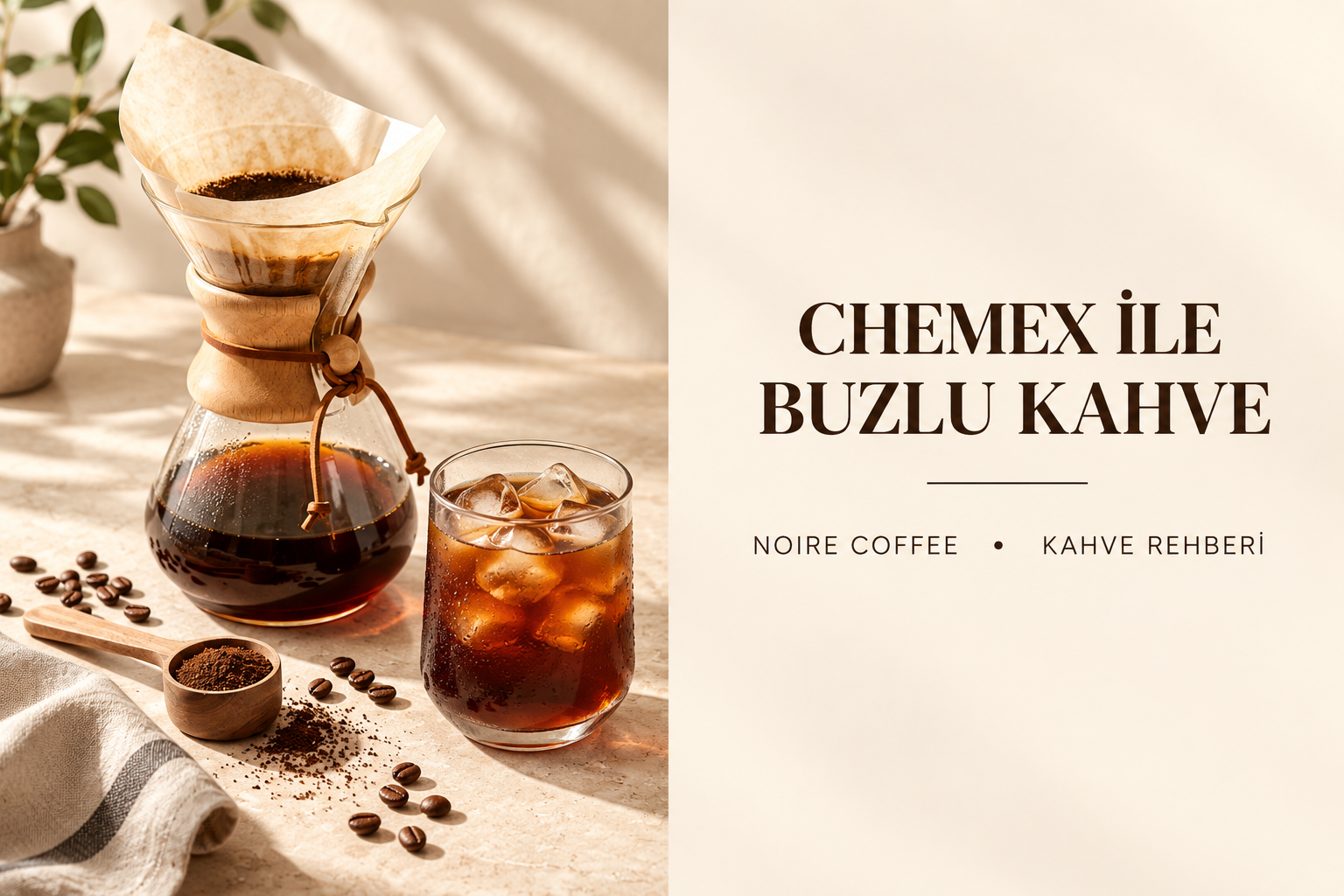 Chemex ile buzlu iced coffee hazırlama