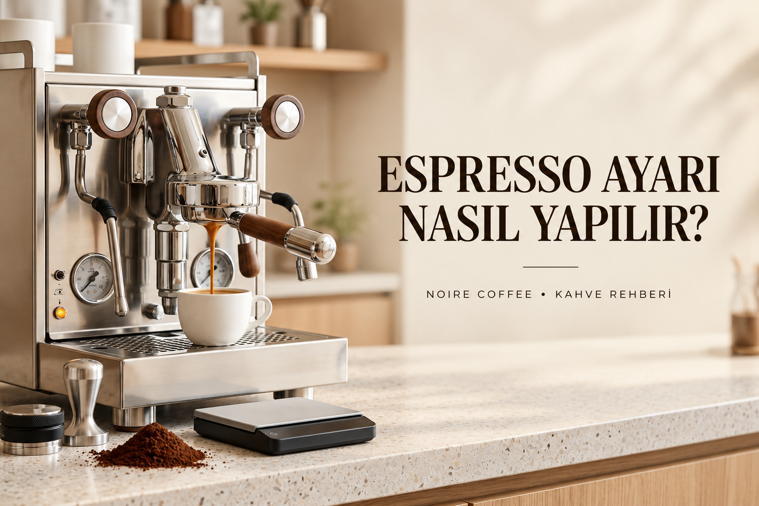 Espresso ayarı için öğütme doz süre ve espresso oranı