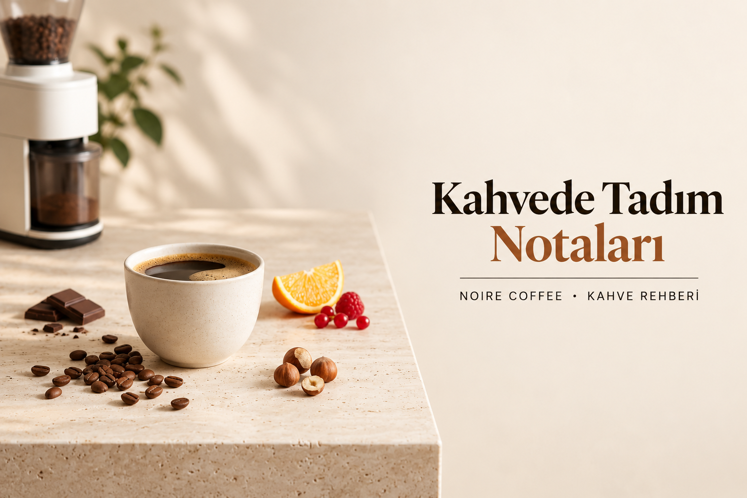 Evde kahve tadımı için kahve çekirdekleri ve tadım hazırlığı